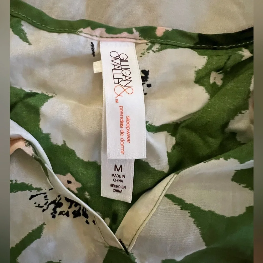 Gilligan & O'Malley Green Floral Lounge set NWT! - Picture 3 of 5